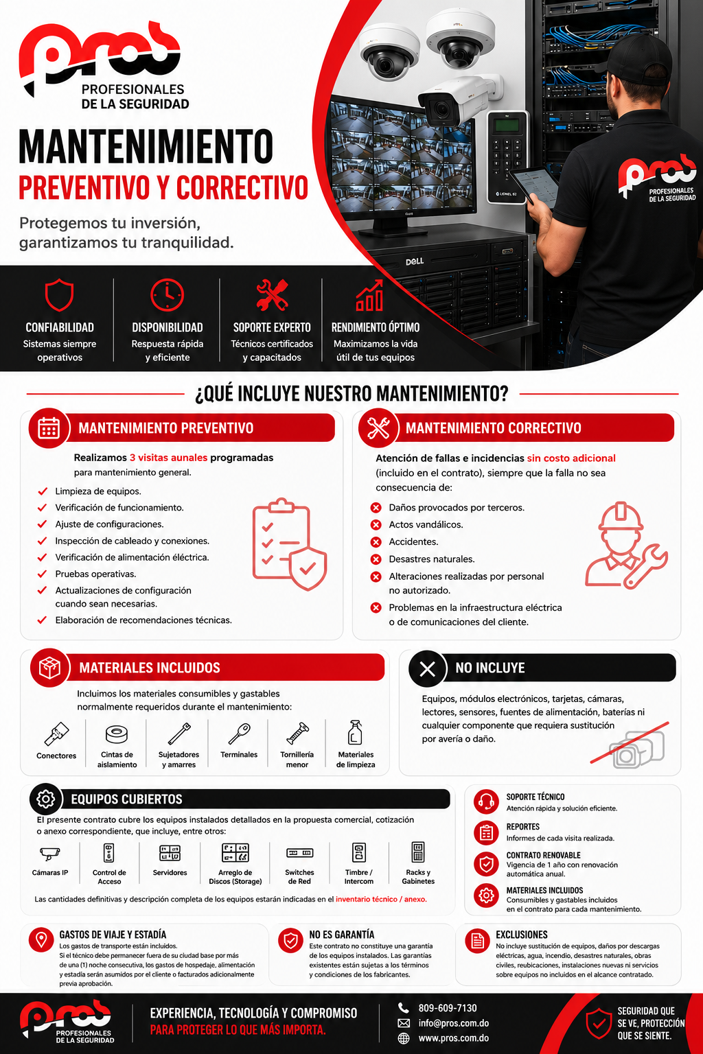 Material promocional de mantenimiento PROS